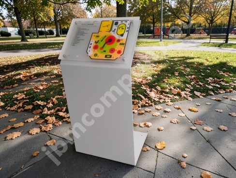 Mapa tyflograficzna multisensoryczna wolnostojąca z alfabetem braillea