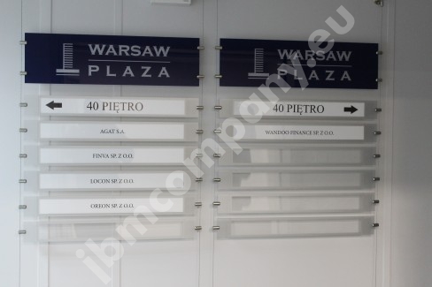 Tablica informacyjna  z kieszeniami na kartki drukowane z drukarki