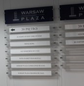 Tablica informacyjna  z kieszeniami na kartki drukowane z drukarki